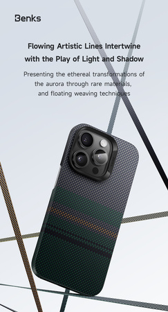 Benks Etui Magnetic Armor Air Aurora Kevlar 600D do iPhone 16 Pro Max