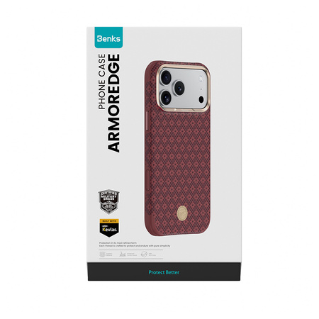 Benks Etui ArmorGrid Edge X9 Air Kevlar do iPhone 18 Pro Max / 17 Pro Max Czerwone
