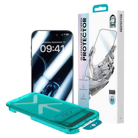 Benks Hartowane szkło Glass Warrior Privacy do iPhone 17/16 Pro czarne – ochrona ekranu, anty-spy, redukcja kąta widzenia