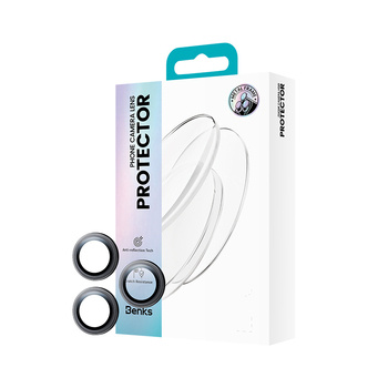 Benks Szkło Hartowane Glass Warrior Lens Protector na aparat do iPhone 16 / 16 Plus (obiektyw 2 sztuki) Srebrne