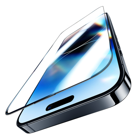 Benks Hartowane szkło Glass Warrior Sapphire do iPhone 14 Pro Max czarne – szafirowa powłoka, ochrona wyświetlacza