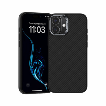 Benks Etui Magnetic Armor Pro Kevlar Metal Frame 600D do iPhone 16 Plus Czarne