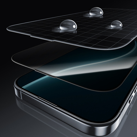 Benks Hartowane szkło Glass Warrior Privacy do iPhone 17 Pro Max czarne – pełna prywatność, anty-spy, wzmocniona powierzchnia