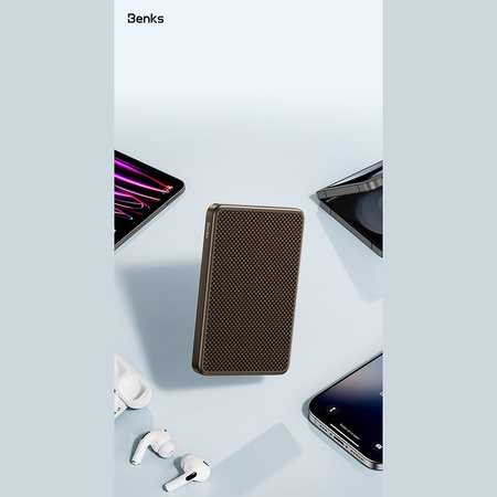 Benks Power Bank 10000mAh MP17 Aramid Fiber 600D - Typ C - magnetyczny z ładowaniem indukcyjnym