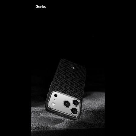Benks Etui Magnetic Armor Pro Armor Grid Kevlar Metal Frame 600D do iPhone 18 Pro Max / 17 Pro Max czarne – wytrzymałe etui z włóknem Kevlar® i pełną ochroną MagSafe
