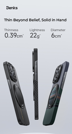Benks uchwyt ring podstawka magnetyczna do telefonu kevlar carbon MagSafe etui pop socket