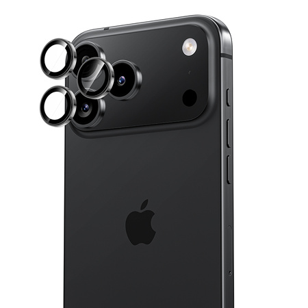 Benks Hartowane szkło DR Sapphire Lens Protector na aparat do iPhone 17 Pro / 17 Pro Max (3 sztuki) czarne – szafirowa powłoka, wyjątkowa odporność