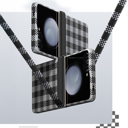 Benks Etui Magnetic Carbon Kevlar Armor Vichy Spin 1000D do Samsung Galaxy Z Flip 7 czarne – Stylowe Etui Carbon Kevlarowe ze Wzmocnioną Ochroną