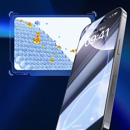 Benks Hartowane szkło Joy Touch Matte do iPhone 17/16 Pro czarne – matowe szkło, redukcja refleksów, ochrona wyświetlacza