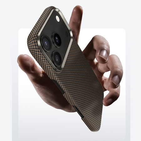 Benks Etui Magnetic Carbon Kevlar Armor Tint 1000D do iPhone 17 Pro Max zielone – Smukłe Etui Carbon Kevlarowe z Ochroną Premium
