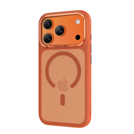 Benks Etui Magnetic Mist Metal Frame (A069) do iPhone 17 Pro Pomarańczowe (Camera Control Button)