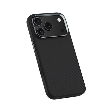 Benks Etui Magnetic Carbon Kevlar Armor Pro Metal Frame 600D do iPhone 17 Pro czarne (Camera Control Button) – Wytrzymałe Etui Carbon Kevlarowe z Ochroną i Funkcją Camera Control