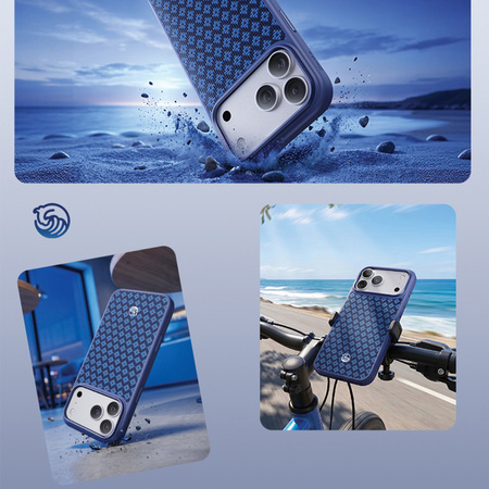 Benks Pancerne Etui Ochronne Armor Air Armor Grid Kevlar Carbon Metal Frame 600D do iPhone 18 Pro Max / 17 Pro Max Niebieskie