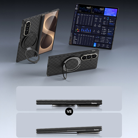 Benks Etui Magnetic Armor Grid Air Grand Combo do Samsung Galaxy Z Fold 8 Ultra Czarne