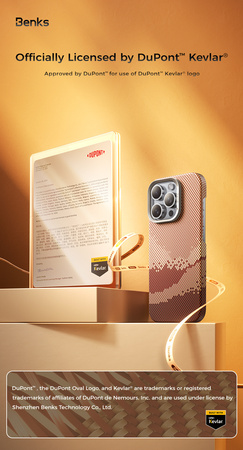 Benks Etui Magnetic Golden Tide Kevlar 600D do Iphone 16 Pro