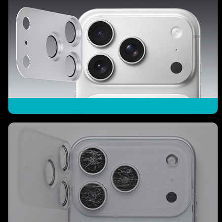 Benks Szkło Hartowane Glass Warrior Metal Integrated Lens Protector (C069) do iPhone 17 Pro (obiektyw 3 sztuki) Pomarańczowe