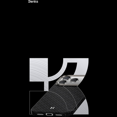 Benks Etui Magnetic Armor Air Armor Grid Kevlar Metal Frame 600D do iPhone 18 Pro Max / 17 Pro Max czarne – wytrzymałe etui z włóknem Kevlar® i pełną ochroną MagSafe
