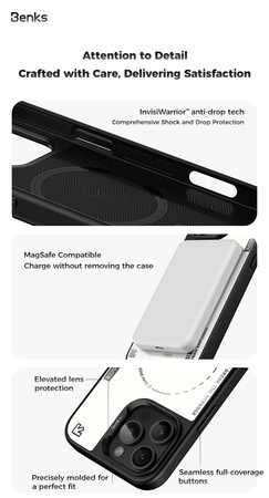 Benks Etui Dynamic Minimalist do iPhone 16 Pro Max Białe