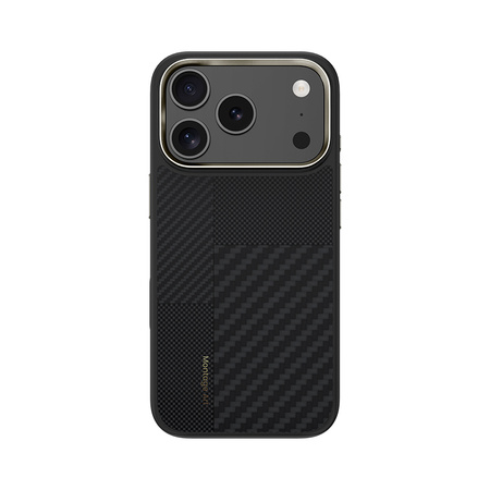 Benks Etui Montage Magnetic Carbon Kevlar Armor Pro Metal Frame 600D+1500D do iPhone 17 Pro czarne (Camera Control Button) – Smukłe Etui Carbon Kevlarowe z Ochroną i Funkcją Camera Control