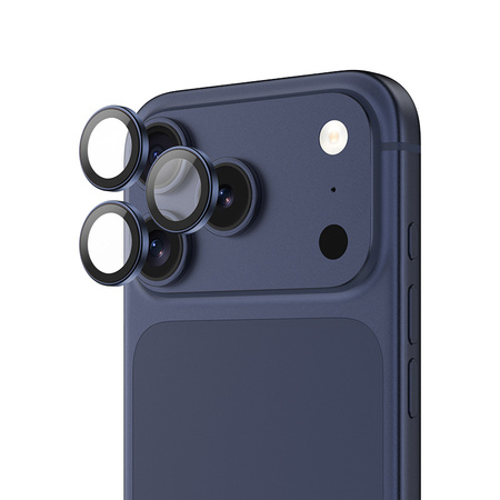 Benks Szkło Hartowane DR Sapphire Lens Protector na aparat do iPhone 17 Pro / 17 Pro Max (obiektyw 3 sztuki) Niebieskie