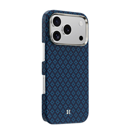 Benks Etui Magnetic Armor Air Armor Grid Kevlar Metal Frame 600D (0070) do iPhone 17 Pro Max Niebieskie
