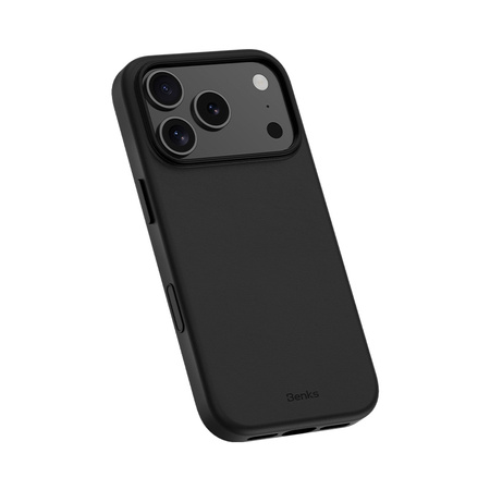 Benks Etui Magnetic Vita Pro Silicone do iPhone 17 Pro czarne (Camera Control Button) – Smukłe Etui Silikonowe z Ochroną Aparatu