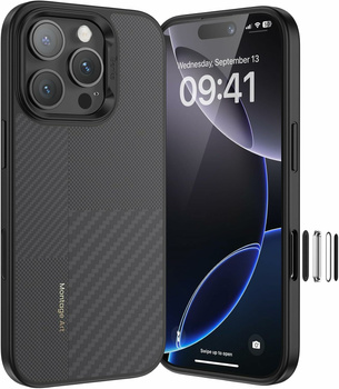 Benks Etui Carbon Kevlar Armor Pro Montage MagSafe do iPhone 16 Pro plecki pokrowiec ochrona Camera Control sterowanie aparatem