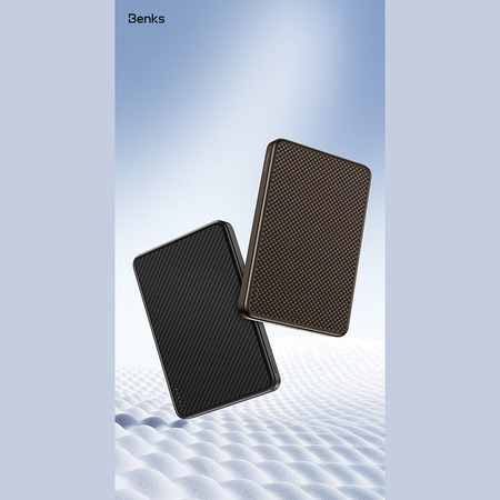 Benks Power Bank 10000mAh MP17 Armor Tint Gold - Typ C - magnetyczny z ładowaniem indukcyjnym