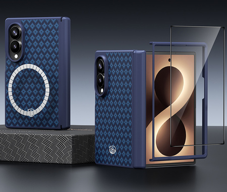 Benks Etui Magnetic Armor Grid Pro Grand Combo (C.K.FL.SA.BE.CS60) do Samsung Galaxy Z Fold 8 niebieski