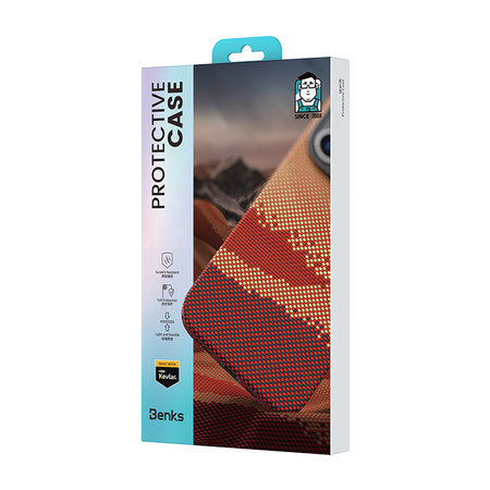 Benks Etui Magnetic Golden Tide Kevlar 600D do iPhone 16 Pro
