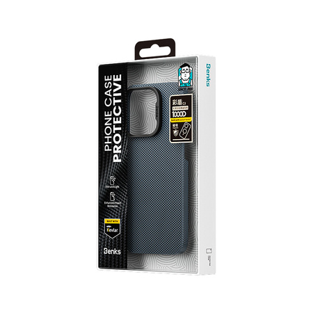 Benks Etui Magnetic Armor Tint Kevlar 1000D (0064) do iPhone 16 Plus Niebieskie