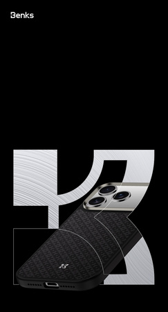 Benks Etui Magnetic Armor Pro Armor Grid Kevlar Metal Frame 600D (Y070) do Iphone 17 Pro Max czarne