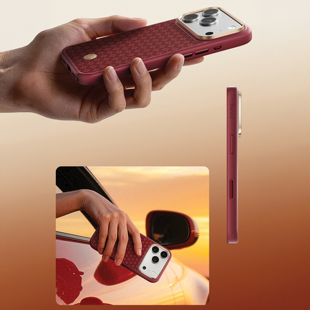 Benks Etui Magnetic Armor Pro Armor Grid Kevlar Metal Frame 600D do iPhone 18 Pro Max / 17 Pro Max czerwone – wytrzymałe etui z włóknem Kevlar® i pełną ochroną MagSafe